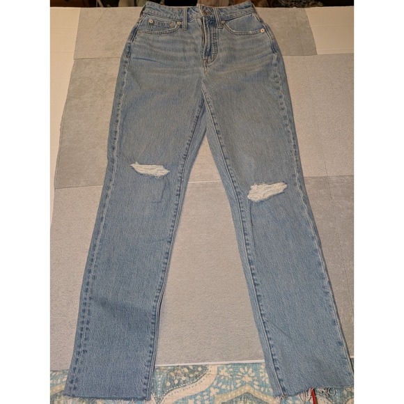 Madewell Denim - Madewell The Curvy Perfect Vintage Jean Distressed Raw Hem Women's Size 23